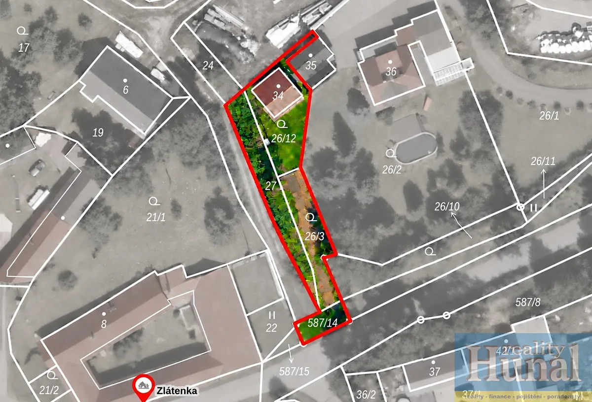 Prodej stavebního pozemku 977 m²